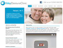Tablet Screenshot of ilkleydentureclinic.co.uk